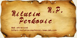 Milutin Perković vizit kartica
